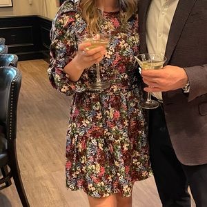 Zara floral mini dress